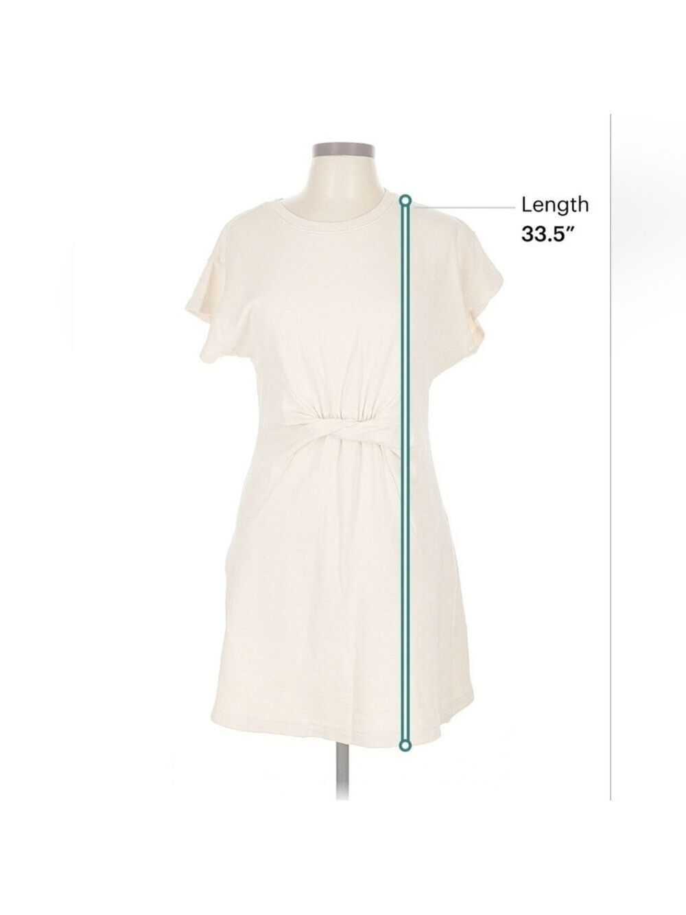 LSPACE x Anthropologie Short Sleeve Knit Mini Dress Sz: Lg NWT Pullover Tapioca - Picture 9 of 11